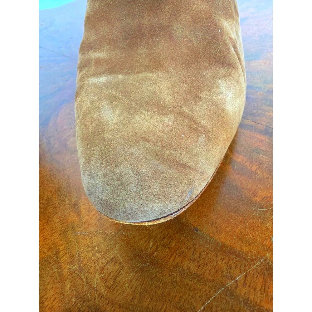 Andrea Pfister Made in Italy Brown Suede Short Boots Faux Fur Lining Women's 9 - Picture 6 of 13